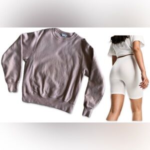 Buy 1 Get 2 Champion Crewneck Sweater Rose S Cotton /Bozzolo ribbed boy shor…